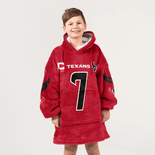 Kid C.J.S 7 Captain Houston Football Unisex Blanket Hoodie