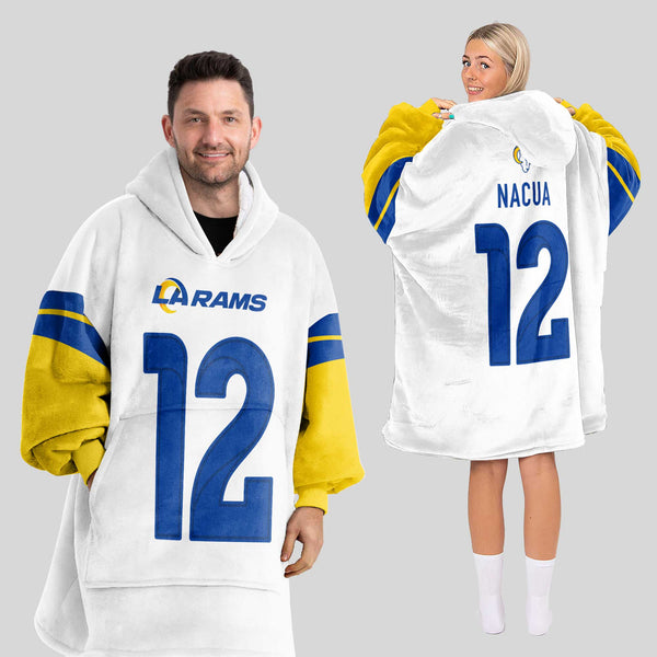 Adult P.N 12 Los Angeles R Football Unisex Blanket Hoodie