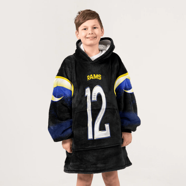 Kid P.N 12 Los Angeles R Football Unisex Blanket Hoodie