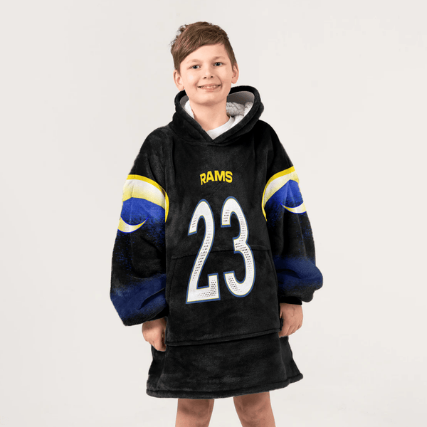 Kid K.W 23 Los Angeles R Football Unisex Blanket Hoodie