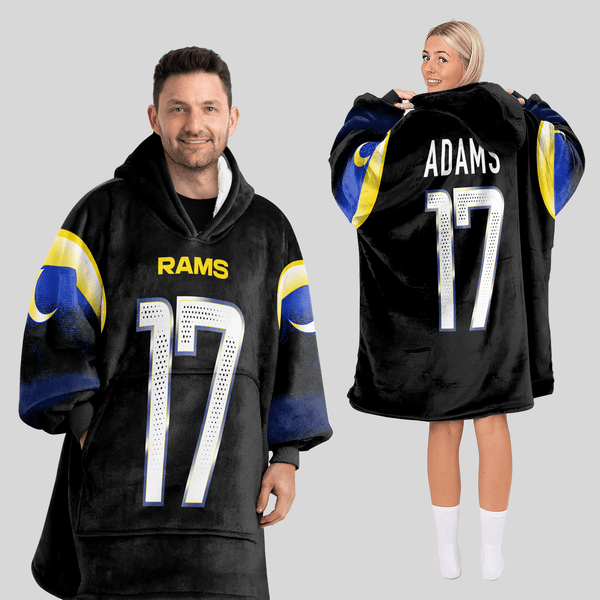 Adult D.A 17 Los Angeles R Football Unisex Blanket Hoodie