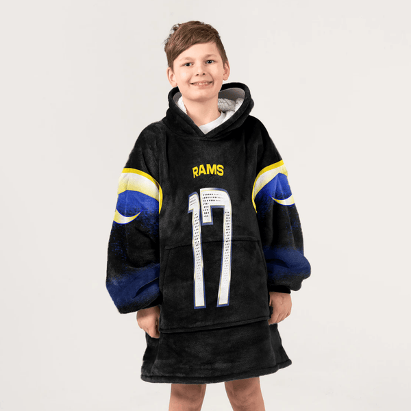 Kid D.A 17 Los Angeles R Football Unisex Blanket Hoodie
