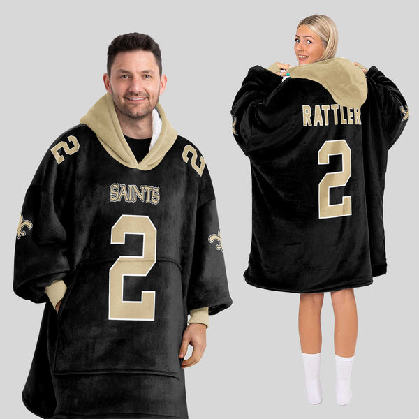 Adult S.R 2 New Orleans Football Unisex Blanket Hoodie