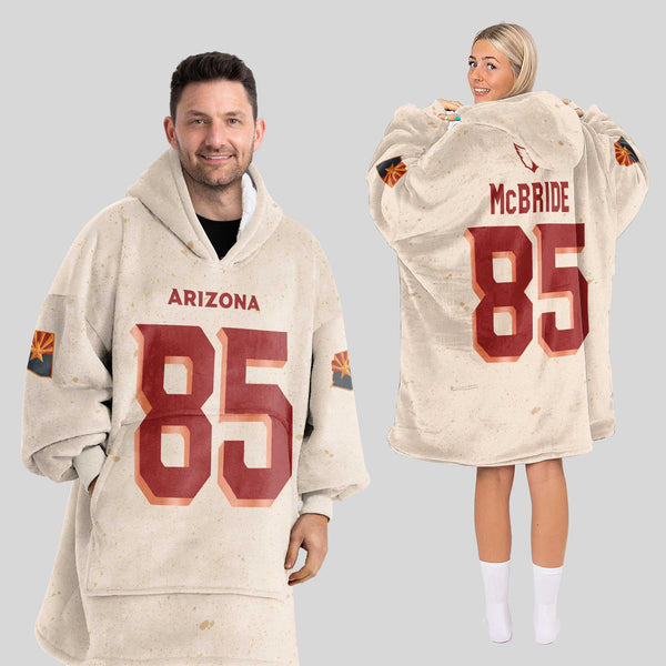 Adult 85 Arizona Football Unisex Blanket Hoodie
