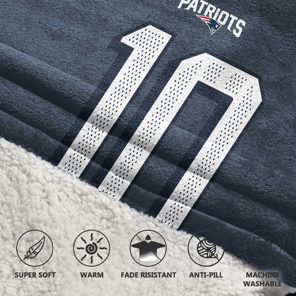 D.M 10 New England Football Unisex Blanket Hoodie