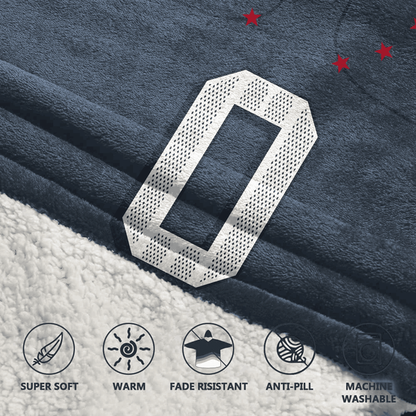 C.G 0 New England Football Unisex Blanket Hoodie