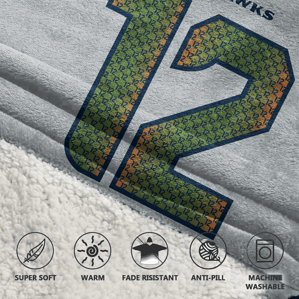 Fan 12 Seattle Football Unisex Blanket Hoodie