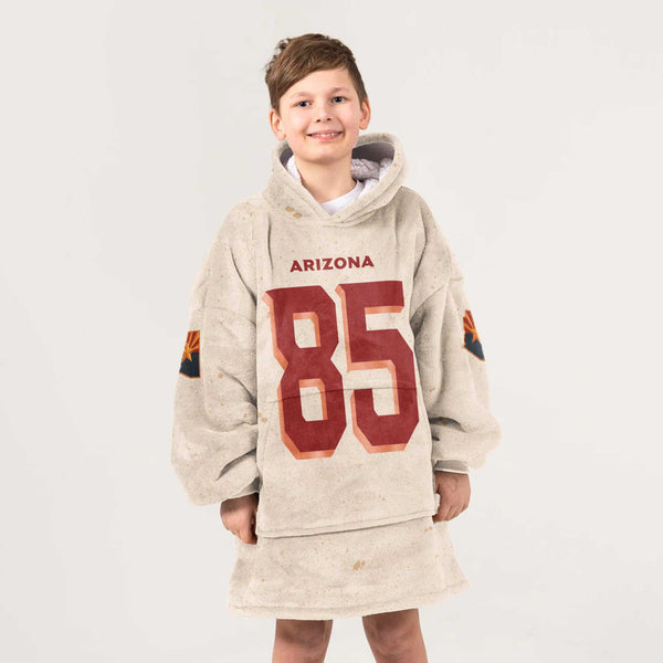 Kid 85 Arizona Football Unisex Blanket Hoodie