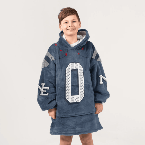 Kid 0 New England Football Unisex Blanket Hoodie