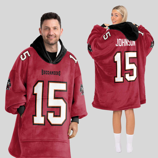 Adult T.J 15 Tampa Bay Football Unisex Blanket Hoodie