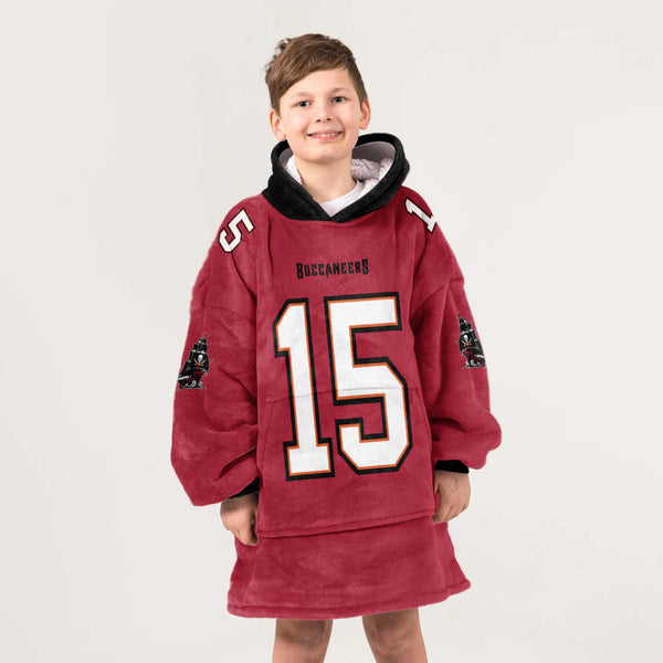 Kid T.J 15 Tampa Bay Football Unisex Blanket Hoodie