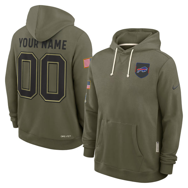 Buffalo Bills 2025 Salute to Service Custom Pullover Hoodie - All Print