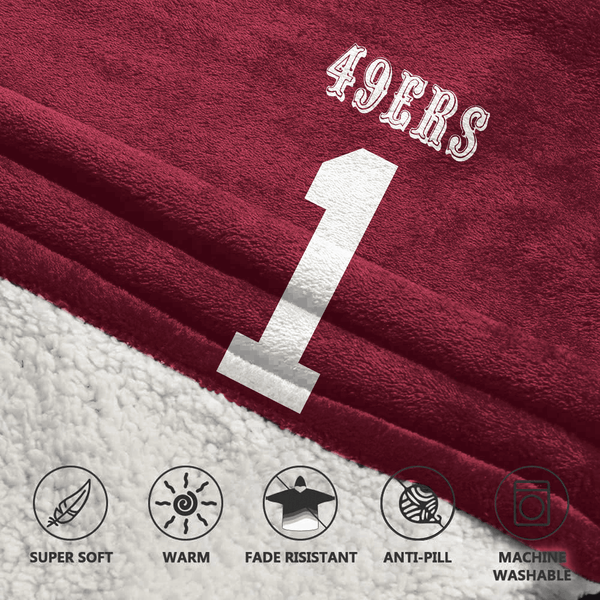 R.P 1 San Francisco Football Unisex Blanket Hoodie