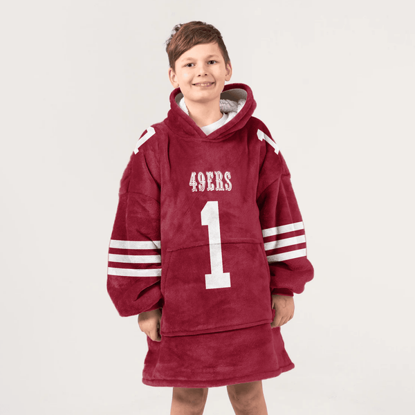 Kid R.P 1 San Francisco Football Unisex Blanket Hoodie