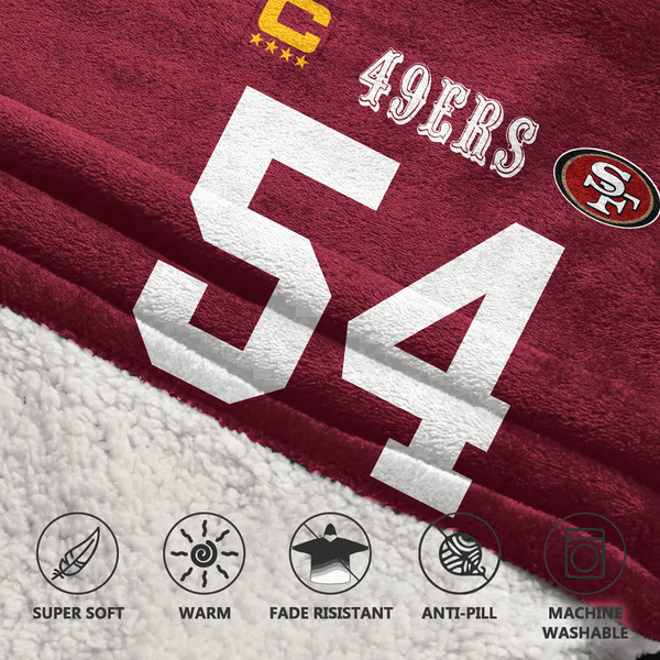 F.W 54 Captain San Francisco Football Unisex Blanket Hoodie