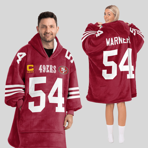 F.W 54 Captain San Francisco Football Unisex Blanket Hoodie