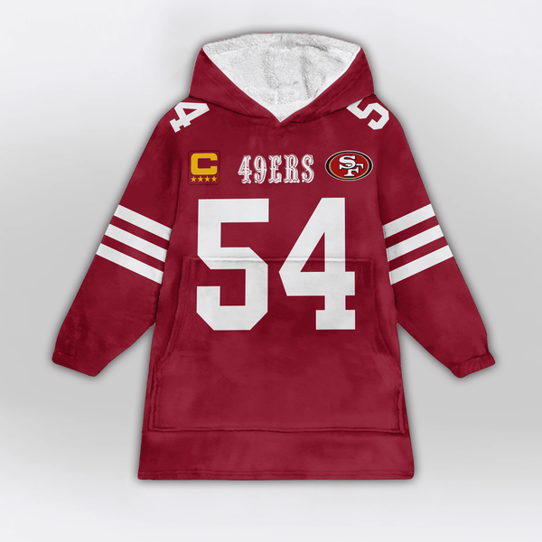 F.W 54 Captain San Francisco Football Unisex Blanket Hoodie