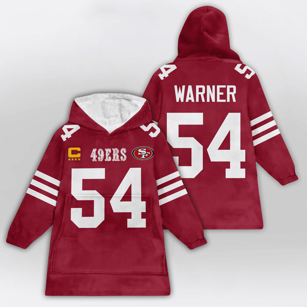 F.W 54 Captain San Francisco Football Unisex Blanket Hoodie
