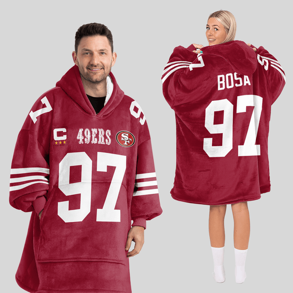 N.B 97 Captain San Francisco Football Unisex Blanket Hoodie