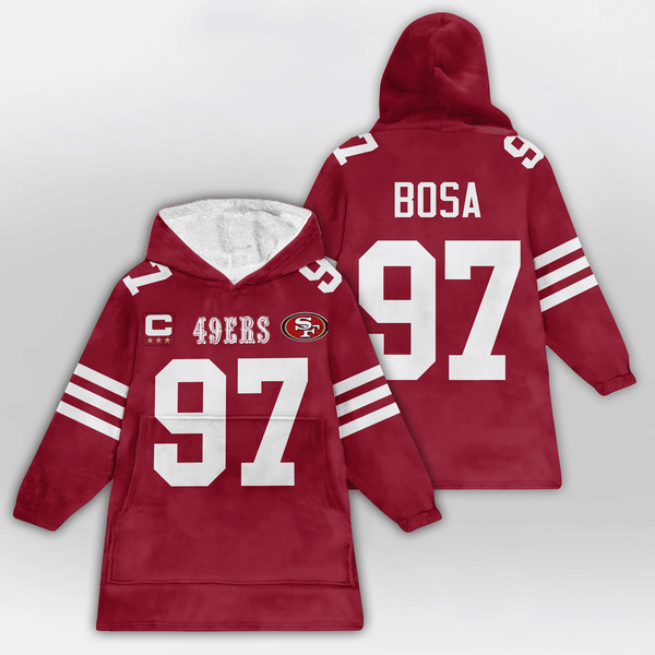 N.B 97 Captain San Francisco Football Unisex Blanket Hoodie
