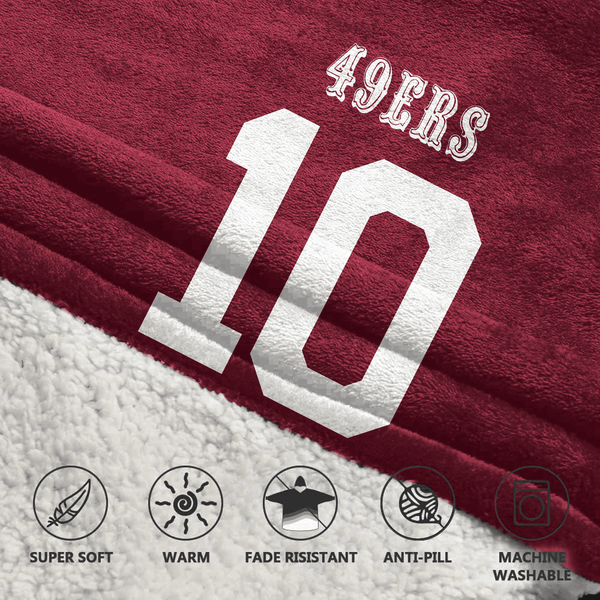 M.J 10 San Francisco Football Unisex Blanket Hoodie