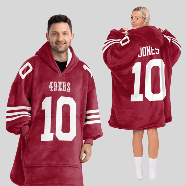 M.J 10 San Francisco Football Unisex Blanket Hoodie