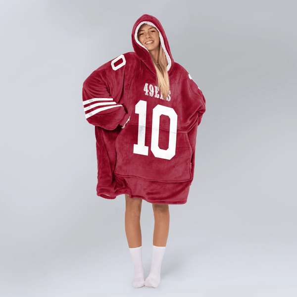 M.J 10 San Francisco Football Unisex Blanket Hoodie