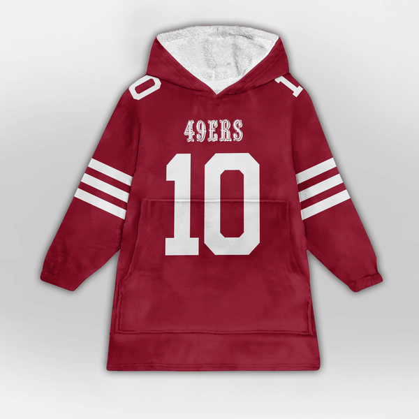 M.J 10 San Francisco Football Unisex Blanket Hoodie