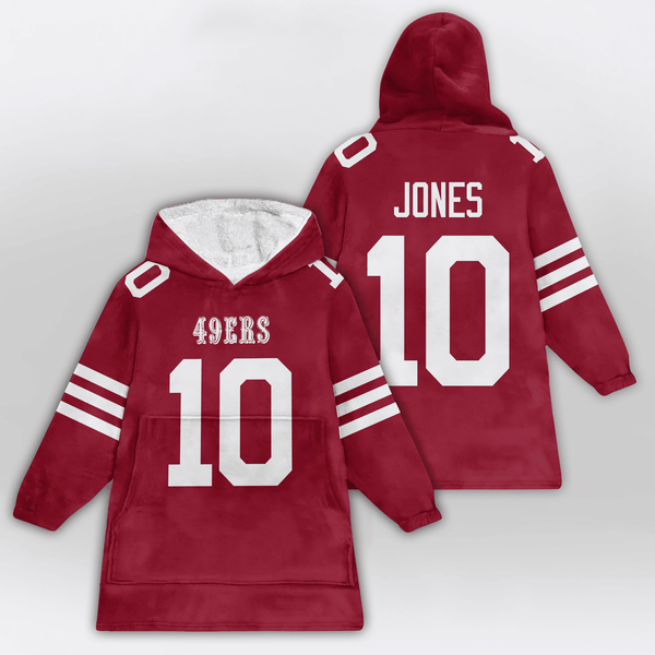M.J 10 San Francisco Football Unisex Blanket Hoodie