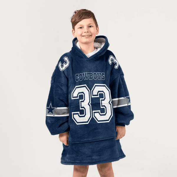 Kid J.W 33 Dallas Football Unisex Blanket Hoodie