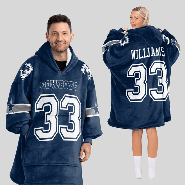 Adult J.W 33 Dalllas Football Unisex Blanket Hoodie
