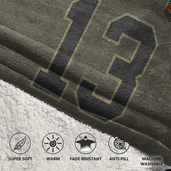 B.P 13 San Francisco Football Blanket Hoodie – Olive Salute to Service