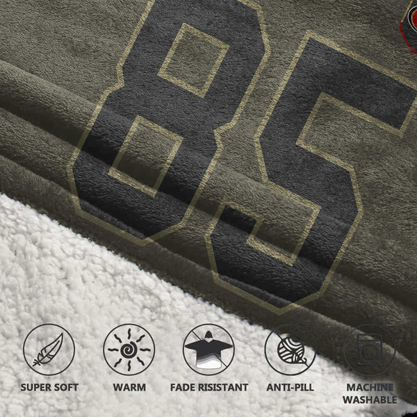 G.K 85 San Francisco Football Blanket Hoodie – Olive Salute to Service