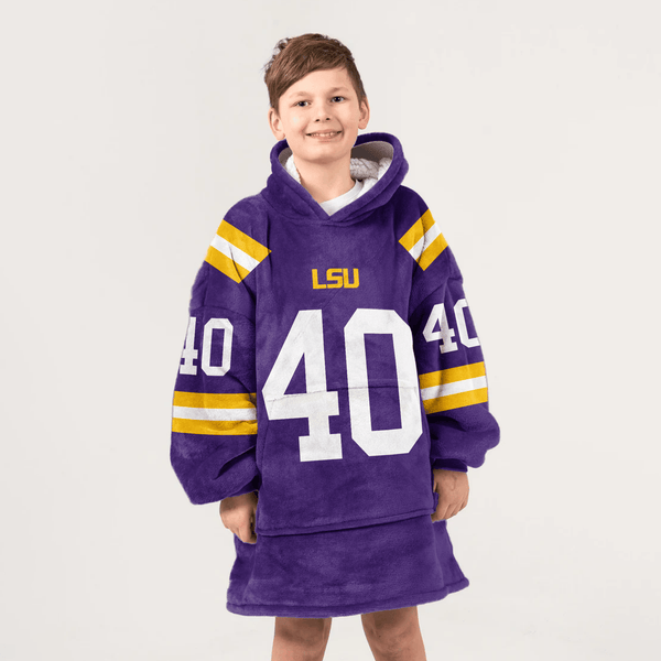 Kid W.W 40 LSU Football Unisex Blanket Hoodie