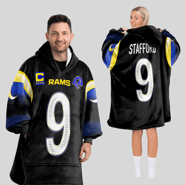 Adult M.S 9 Captain Los Angeles R Football Unisex Blanket Hoodie