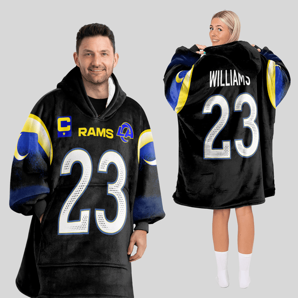 Adult K.W 23 Captain Los Angeles R Football Unisex Blanket Hoodie