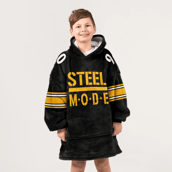 Kid 90 Pittsburgh Football Unisex Blanket Hoodie