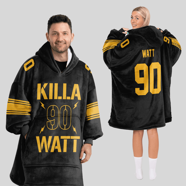 Adult 90 Pittsburgh Football Unisex Blanket Hoodie