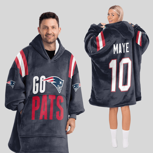 10 New England Football Unisex Blanket Hoodie