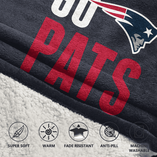 10 New England Football Unisex Blanket Hoodie