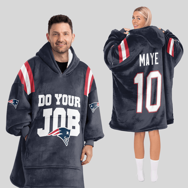 Do Your Job 10 New England Football Unisex Blanket Hoodie