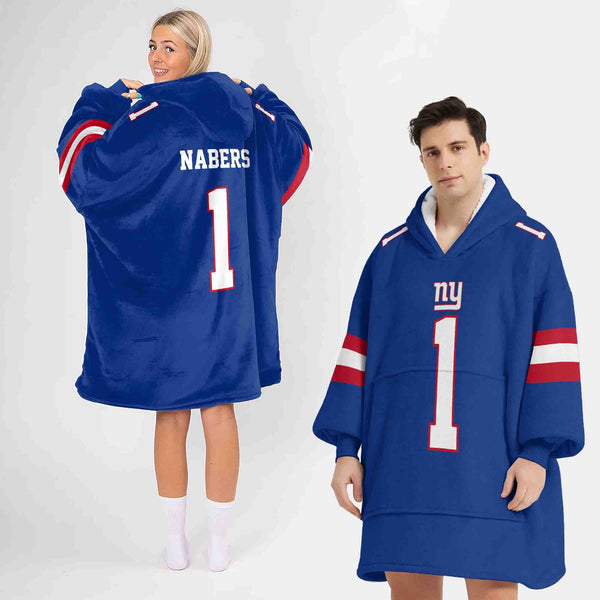 Adult M.N 1 New York G Football Unisex Blanket Hoodie
