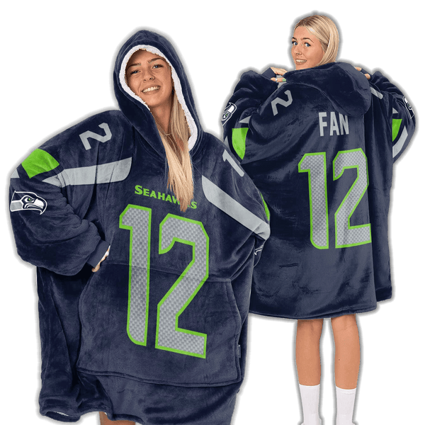 Fan 12 Seattle Football Unisex Blanket Hoodie