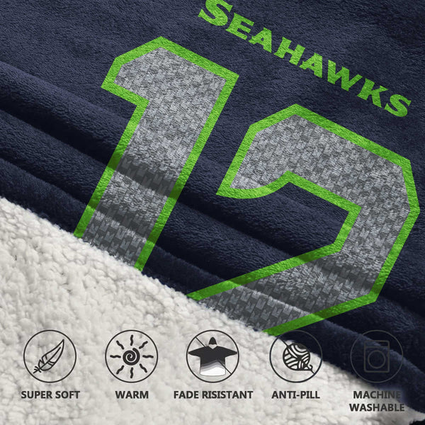 Fan 12 Seattle Football Unisex Blanket Hoodie