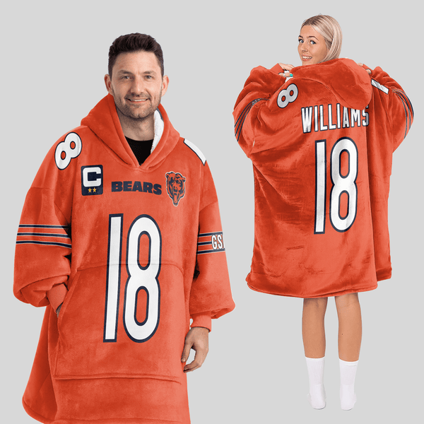 C.W 18 Captain Chicago Football Unisex Blanket Hoodie
