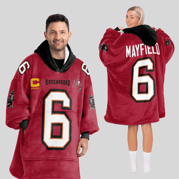Adult B.M 6 Captain Tampa Bay Football Unisex Blanket Hoodie