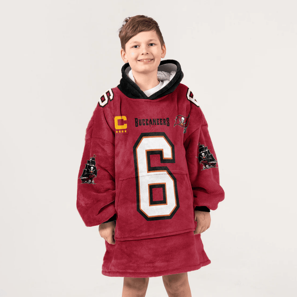 Kid B.M 6 Captain Tampa Bay Football Unisex Blanket Hoodie