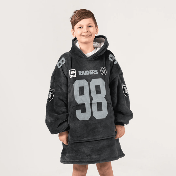 Kid M.C 98 Captain Las Vegas Football Unisex Blanket Hoodie