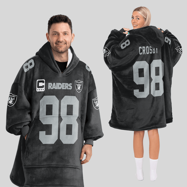 Adult M.C 98 Captain Las Vegas Football Unisex Blanket Hoodie
