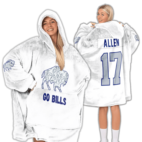 Adult J.A 17 Buffalo Football Unisex Blanket Hoodie